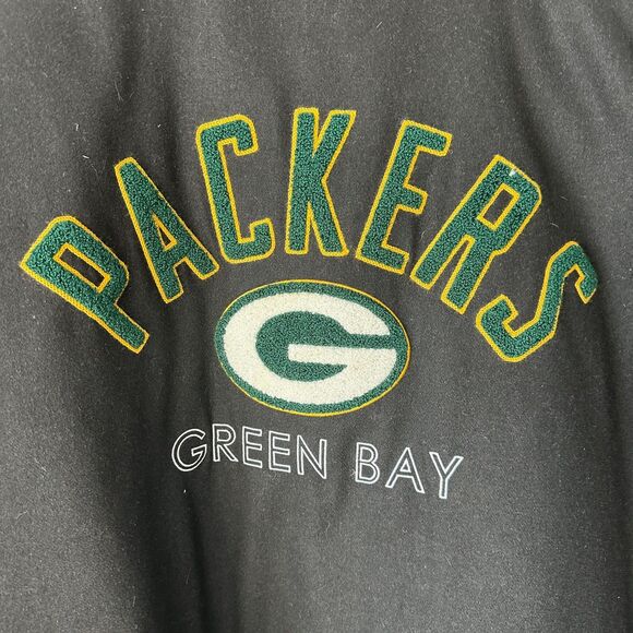 G-III Apparel NFL Green Bay Packer Black Reversible Men Wool Polyester Coat 6X - Picture 9 of 9